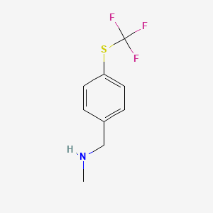 N-methyl-1-[4-(trifluoromethylsulfanyl)phenyl]methanamine