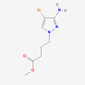 molecular formula C8H12BrN3O2 B13529289 Methyl 4-(3-amino-4-bromo-1h-pyrazol-1-yl)butanoate 