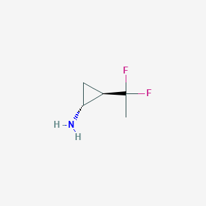 molecular formula C5H9F2N B13529310 (1R,2R)-2-(1,1-Difluoroethyl)cyclopropan-1-amine 