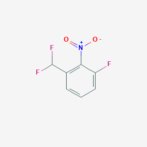 molecular formula C7H4F3NO2 B13529311 1-(Difluoromethyl)-3-fluoro-2-nitrobenzene 