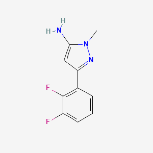 molecular formula C10H9F2N3 B13529321 3-(2,3-Difluorophenyl)-1-methyl-1h-pyrazol-5-amine 