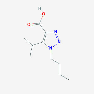 molecular formula C10H17N3O2 B13529327 1-Butyl-5-isopropyl-1h-1,2,3-triazole-4-carboxylic acid 