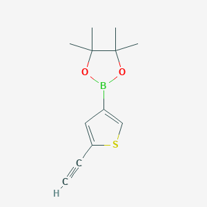 molecular formula C12H15BO2S B13529348 2-(5-Ethynylthiophen-3-yl)-4,4,5,5-tetramethyl-1,3,2-dioxaborolane 