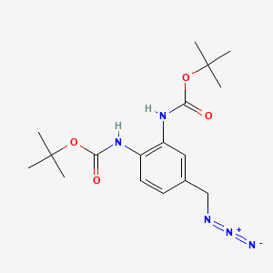 tert-butyl N-[5-(azidomethyl)-2-{[(tert-butoxy)carbonyl]amino}phenyl]carbamate