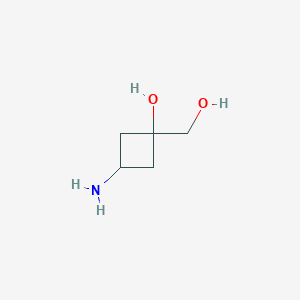 molecular formula C5H11NO2 B13529362 3-Amino-1-hydroxymethylcyclobutanol CAS No. 1272667-83-0