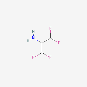 molecular formula C3H5F4N B13529370 1,1,3,3-Tetrafluoropropan-2-amine 