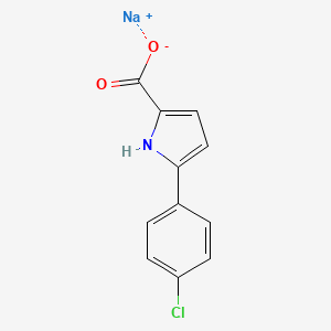 molecular formula C11H7ClNNaO2 B13529374 sodium5-(4-chlorophenyl)-1H-pyrrole-2-carboxylate 