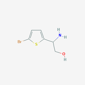 molecular formula C6H8BrNOS B13529385 2-Amino-2-(5-bromothiophen-2-yl)ethan-1-ol 