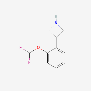 molecular formula C10H11F2NO B13529387 3-[2-(Difluoromethoxy)phenyl]azetidine 