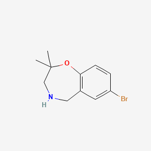 molecular formula C11H14BrNO B13529393 7-Bromo-2,2-dimethyl-2,3,4,5-tetrahydro-1,4-benzoxazepine 