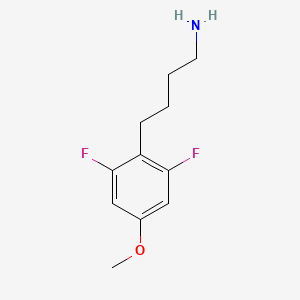 molecular formula C11H15F2NO B13529416 4-(2,6-Difluoro-4-methoxyphenyl)butan-1-amine 