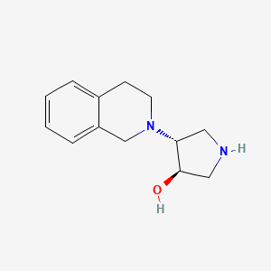 molecular formula C13H18N2O B13529428 (3R,4R)-4-(1,2,3,4-tetrahydroisoquinolin-2-yl)pyrrolidin-3-ol 