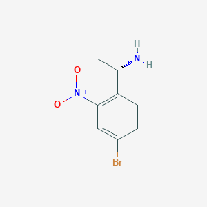 molecular formula C8H9BrN2O2 B13529451 (S)-1-(4-Bromo-2-nitrophenyl)ethan-1-amine 