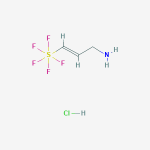 [(1E)-3-aminoprop-1-en-1-yl]pentafluoro-lambda6-sulfanehydrochloride