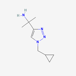 molecular formula C9H16N4 B13529562 2-[1-(cyclopropylmethyl)-1H-1,2,3-triazol-4-yl]propan-2-amine 