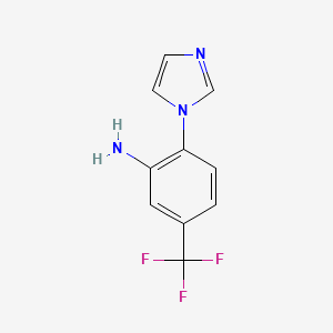 molecular formula C10H8F3N3 B1352957 2-(1H-咪唑-1-基)-5-(三氟甲基)苯胺 CAS No. 380389-67-3