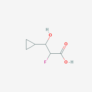 molecular formula C6H9FO3 B13529573 3-Cyclopropyl-2-fluoro-3-hydroxypropanoic acid 