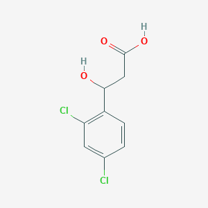 molecular formula C9H8Cl2O3 B13529613 3-(2,4-Dichlorophenyl)-3-hydroxypropanoic acid 