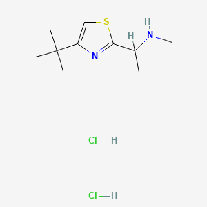 molecular formula C10H20Cl2N2S B13529639 [1-(4-Tert-butyl-1,3-thiazol-2-yl)ethyl](methyl)aminedihydrochloride 