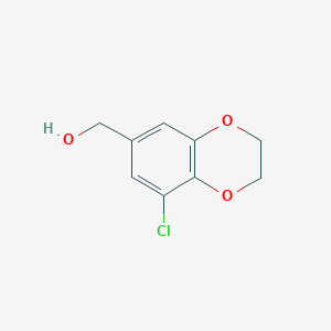 molecular formula C9H9ClO3 B1352965 (8-氯-2,3-二氢-1,4-苯并二噁杂环-6-基)甲醇 CAS No. 852399-55-4