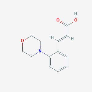 molecular formula C13H15NO3 B13529651 3-[2-(Morpholin-4-yl)phenyl]prop-2-enoic acid CAS No. 1409950-16-8