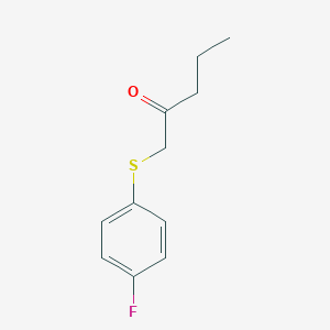 molecular formula C11H13FOS B13529654 1-((4-Fluorophenyl)thio)pentan-2-one 