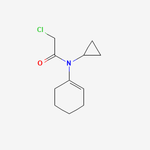 molecular formula C11H16ClNO B1352966 2-chloro-N-cyclohex-1-en-1-yl-N-cyclopropylacetamide 