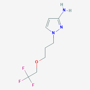 molecular formula C8H12F3N3O B13529664 1-(3-(2,2,2-Trifluoroethoxy)propyl)-1h-pyrazol-3-amine 