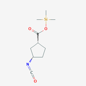 rac-trimethylsilyl(1R,3S)-3-isocyanatocyclopentane-1-carboxylate,cis