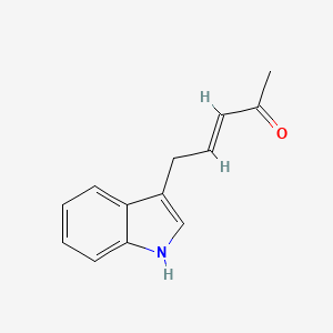 molecular formula C13H13NO B13529729 5-(1H-Indol-3-yl)pent-3-en-2-one 