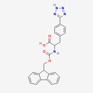 molecular formula C25H21N5O4 B13529731 3-(4-(1H-Tetrazol-5-yl)phenyl)-2-((((9H-fluoren-9-yl)methoxy)carbonyl)amino)propanoic acid 