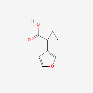 molecular formula C8H8O3 B13529799 1-(Furan-3-yl)cyclopropane-1-carboxylic acid 