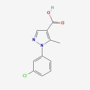 molecular formula C11H9ClN2O2 B1352981 1-(3-氯苯基)-5-甲基-1H-吡唑-4-羧酸 CAS No. 241799-33-7