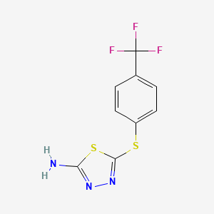 5-{[4-(Trifluoromethyl)phenyl]sulfanyl}-1,3,4-thiadiazol-2-amine