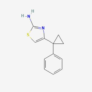 molecular formula C12H12N2S B13529851 4-(1-phenylcyclopropyl)-2-Thiazolamine 