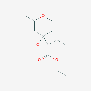 molecular formula C12H20O4 B13529865 Ethyl 2-ethyl-5-methyl-1,6-dioxaspiro[2.5]octane-2-carboxylate 