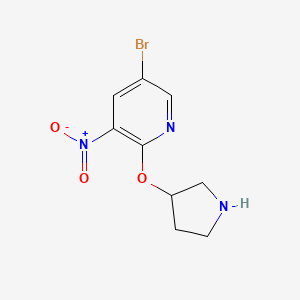 5-Bromo-3-nitro-2-(pyrrolidin-3-yloxy)pyridine