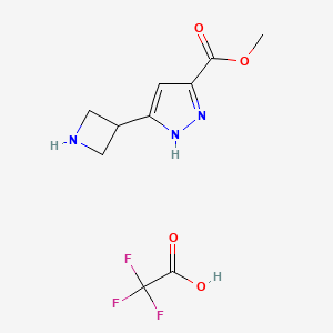 Methyl 3-(azetidin-3-yl)-1H-pyrazole-5-carboxylate; trifluoroacetic acid