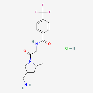 N-{2-[4-(aminomethyl)-2-methylpyrrolidin-1-yl]-2-oxoethyl}-4-(trifluoromethyl)benzamide hydrochloride