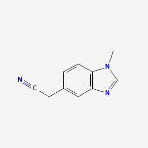 molecular formula C10H9N3 B13529918 2-(1-Methyl-1H-benzo[D]imidazol-5-YL)acetonitrile 