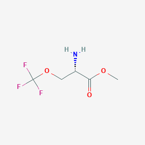 molecular formula C5H8F3NO3 B13529919 Methyl O-(trifluoromethyl)-L-serinate 