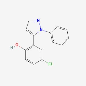 molecular formula C15H11ClN2O B1352992 4-氯-2-(1-苯基-1H-吡唑-5-基)苯酚 CAS No. 36124-03-5