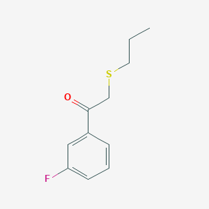 1-(3-Fluorophenyl)-2-(propylthio)ethan-1-one