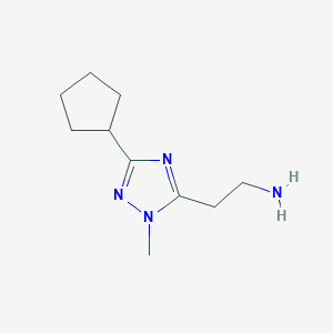 2-(3-Cyclopentyl-1-methyl-1h-1,2,4-triazol-5-yl)ethan-1-amine