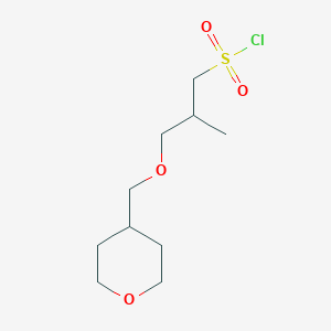 2-Methyl-3-((tetrahydro-2h-pyran-4-yl)methoxy)propane-1-sulfonyl chloride