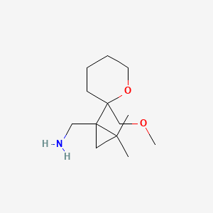 molecular formula C13H25NO2 B13530001 {1-[2-(Methoxymethyl)oxan-2-yl]-2,2-dimethylcyclopropyl}methanamine 