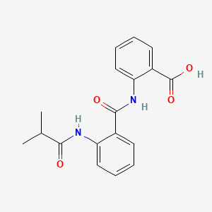 molecular formula C18H18N2O4 B13530037 2-[2-(2-Methylpropanamido)benzamido]benzoic acid 