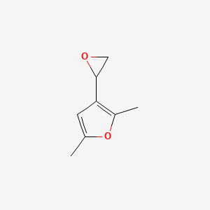 molecular formula C8H10O2 B13530043 2,5-Dimethyl-3-(oxiran-2-yl)furan 