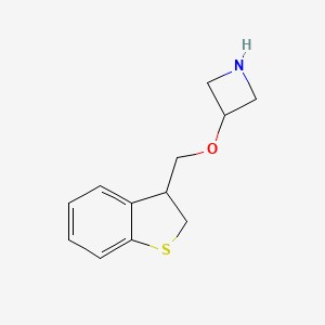 molecular formula C12H15NOS B13530044 3-((2,3-Dihydrobenzo[b]thiophen-3-yl)methoxy)azetidine 