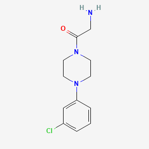 molecular formula C12H16ClN3O B13530050 2-Amino-1-[4-(3-chlorophenyl)piperazin-1-yl]ethanone 